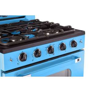 Cuisinière à gaz Classic Rétro avec four à convection, 30 po, 3,9 pi3, Robin Egg Blue