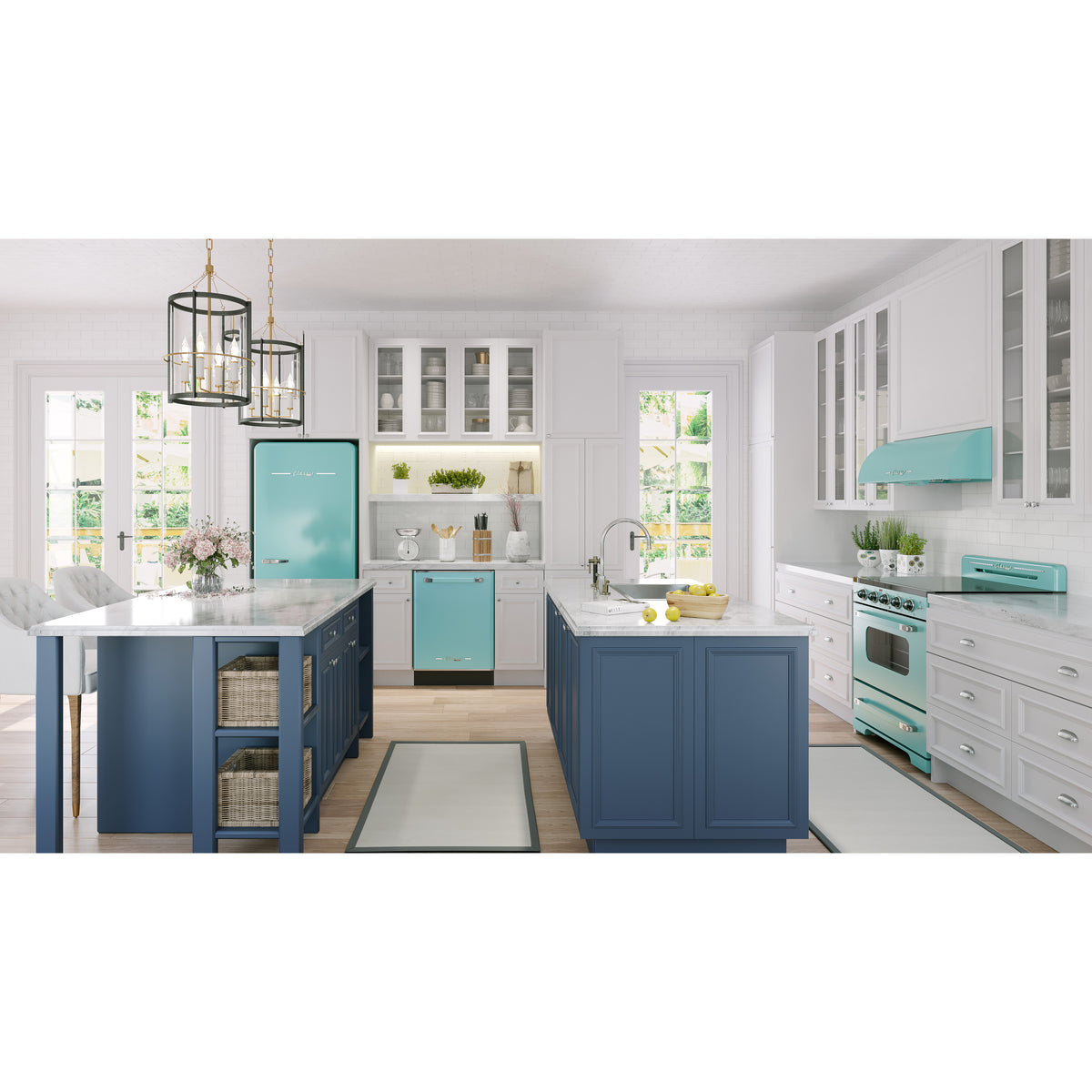 Unique 30' Classic Retro Ocean Mist Turquoise Range Hood