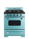 Classic Retro 30 in. 3.9 cu. ft. Retro Gas Range with Convection Oven in Ocean Mist Turquoise