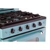 Classic Retro 30 -inch Free-Standing Gas Range with Convection Oven in Ocean Mist Turquoise