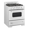 Classic Retro 30 -inch Free-Standing Gas Range with Convection Oven in Marshmallow White