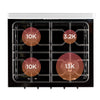 Classic Retro 30 -inch Free-Standing Gas Range with Convection Oven in Marshmallow White