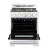 Classic Retro 30 -inch Free-Standing Gas Range with Convection Oven in Marshmallow White