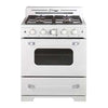 Cuisinière à gaz Classic Rétro avec four à convection, 30 po, 3,9 pi3, Marshmallow White