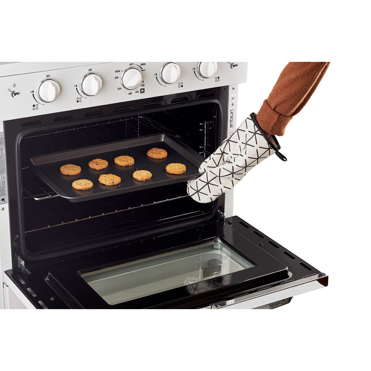 Classic Retro 30 -inch Free-Standing Gas Range with Convection Oven in Marshmallow White