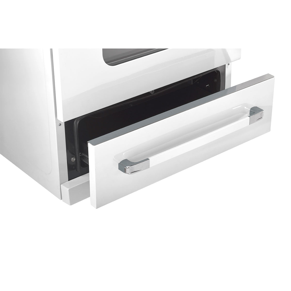 Classic Retro 30 -inch Free-Standing Gas Range with Convection Oven in Marshmallow White
