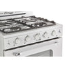Classic Retro 30 -inch Free-Standing Gas Range with Convection Oven in Marshmallow White
