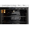 Classic Retro 30 -inch Free-Standing Gas Range with Convection Oven in Marshmallow White