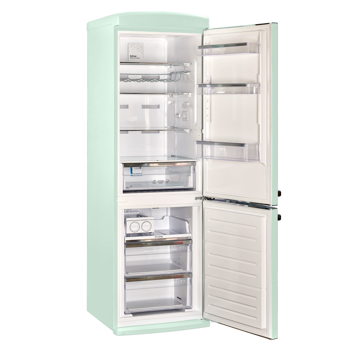 Classic Retro 12 cu. ft.  Bottom Freezer Refrigerator in Summer Mint Green