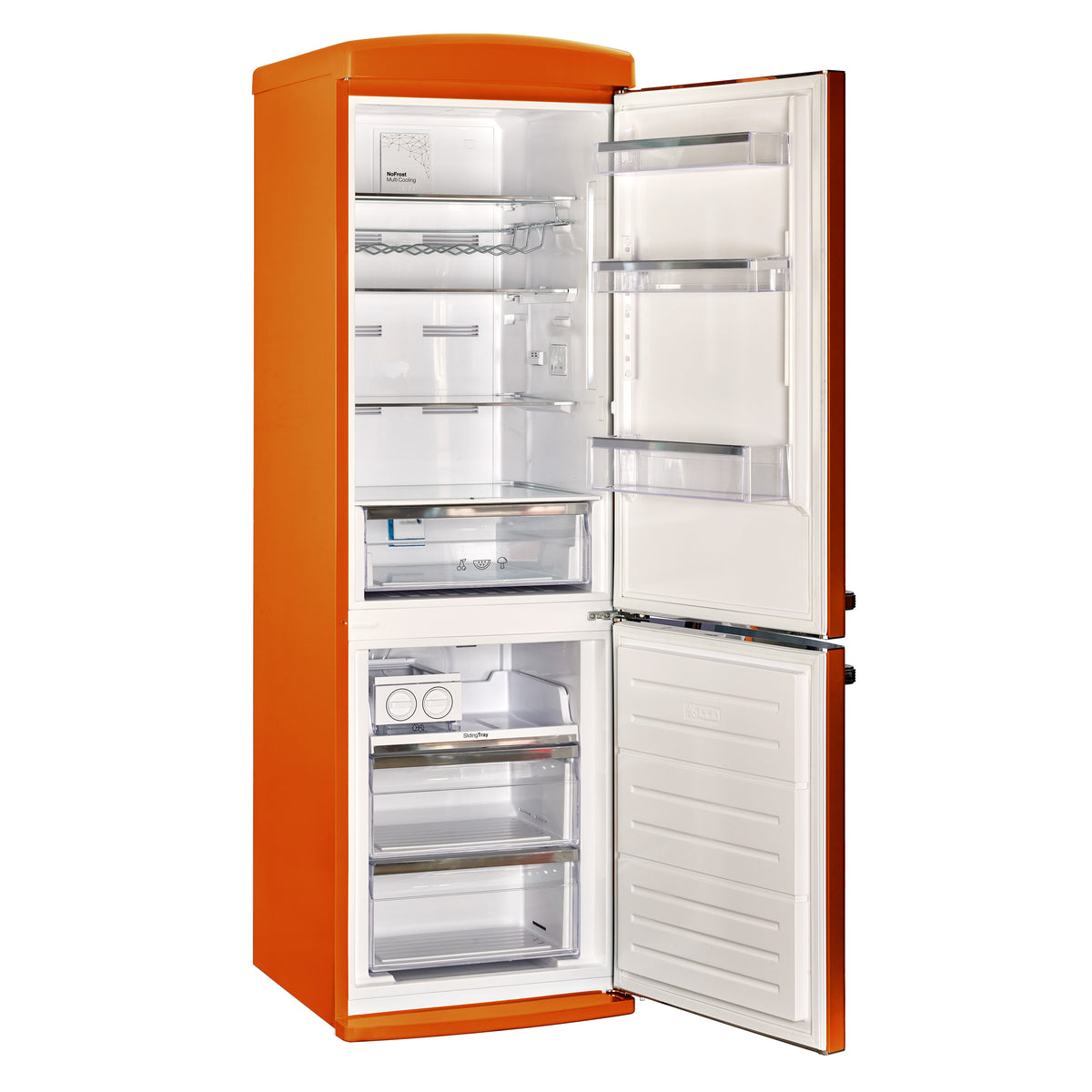 Classic Retro 12 cu. ft. Bottom Freezer Refrigerator in Creamsicle Orange