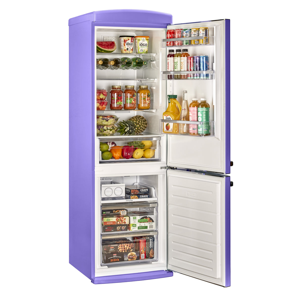 Classic Retro 12 cu.ft. Bottom Freezer Refrigerator in Violet