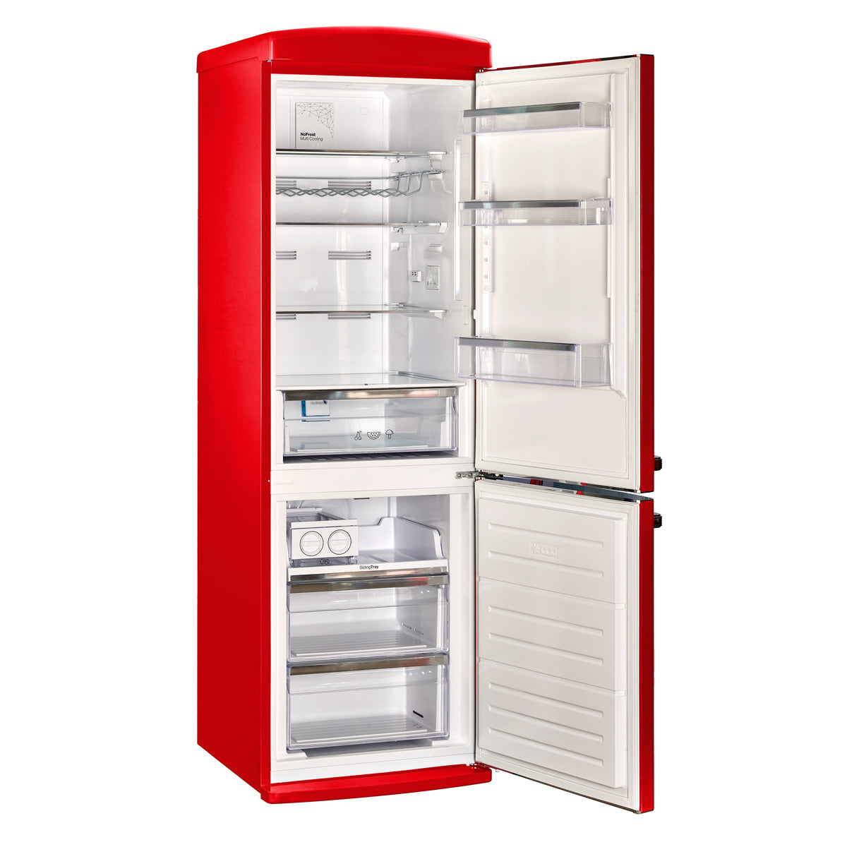 Classic Retro 12 cu. ft. Bottom Freezer Refrigerator in Candy Apple Red
