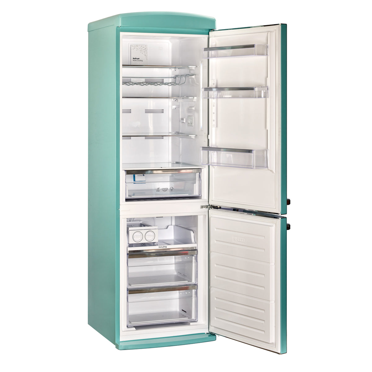 Réfrigérateur à congélateur inférieur sans givre ENERGY STAR Classic Rétro, 24 po, 11,7 pi3, turquoise