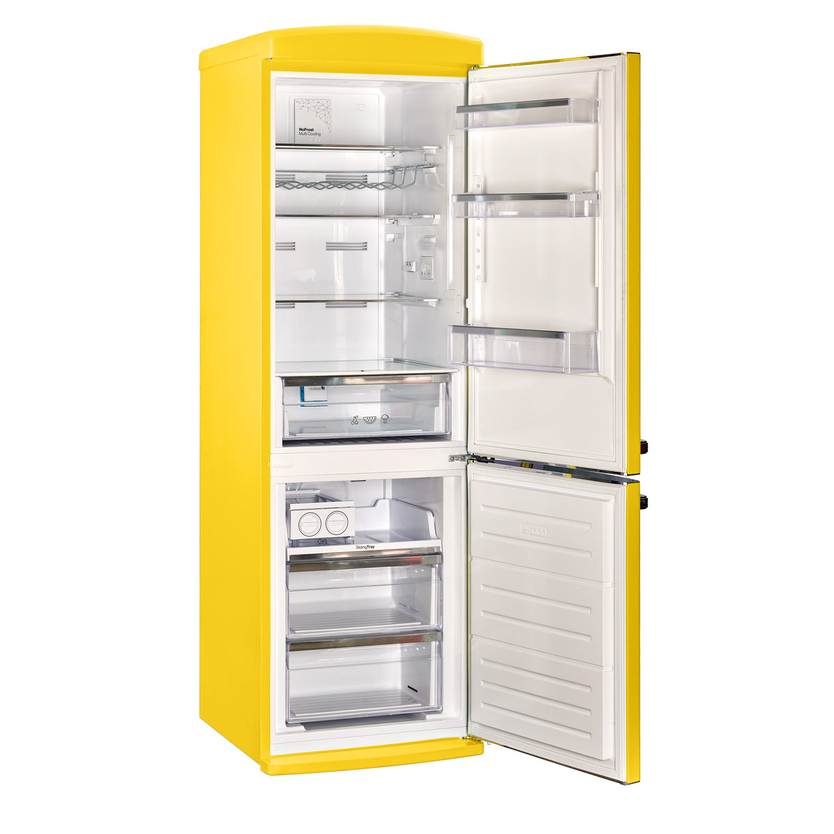 Classic Retro 12 cu. ft. Bottom Freezer Refrigerator in Canary Yellow