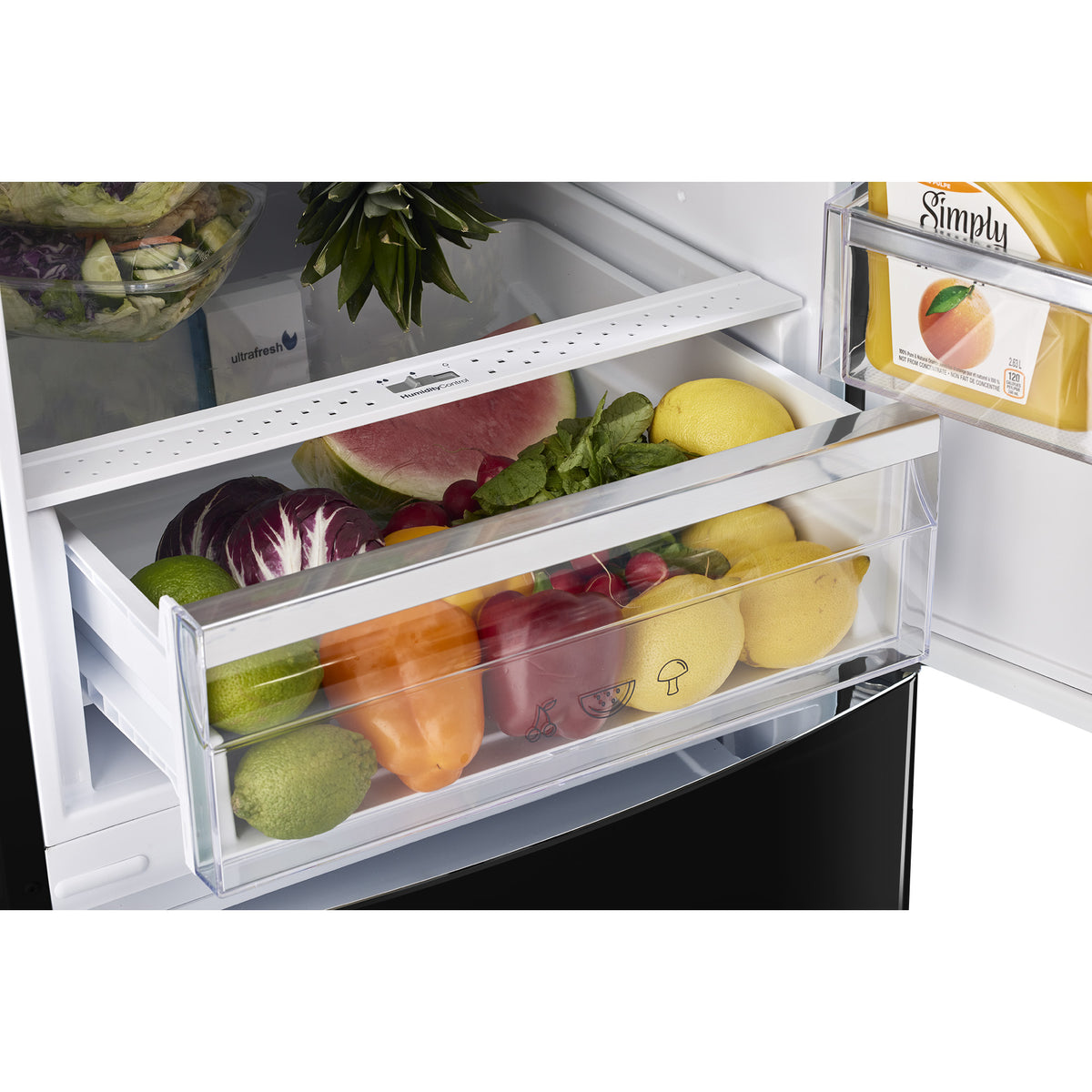 Classic Retro 12 cu. ft. Bottom Freezer Refrigerator in Midnight Black