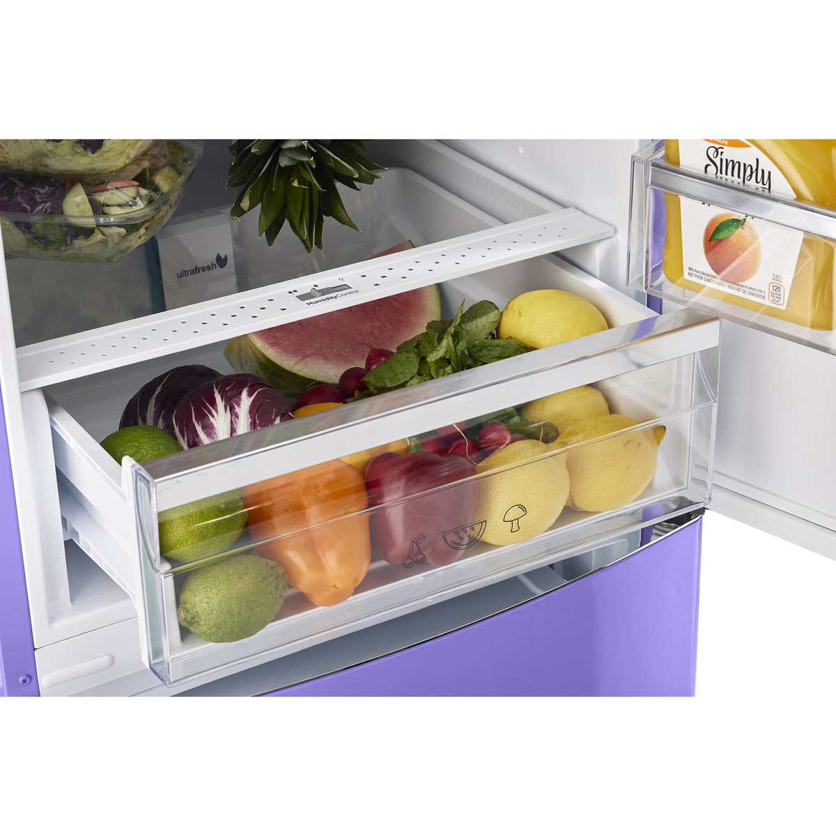 Classic Retro 12 cu.ft. Bottom Freezer Refrigerator in Violet
