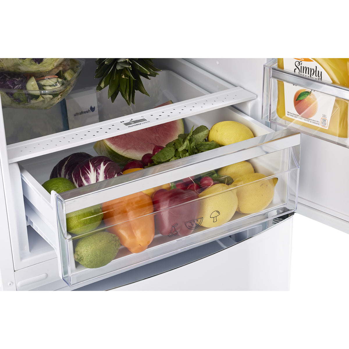 Réfrigérateur à congélateur inférieur sans givre ENERGY STAR Classic Rétro, 24 po, 11,7 pi3, blanc