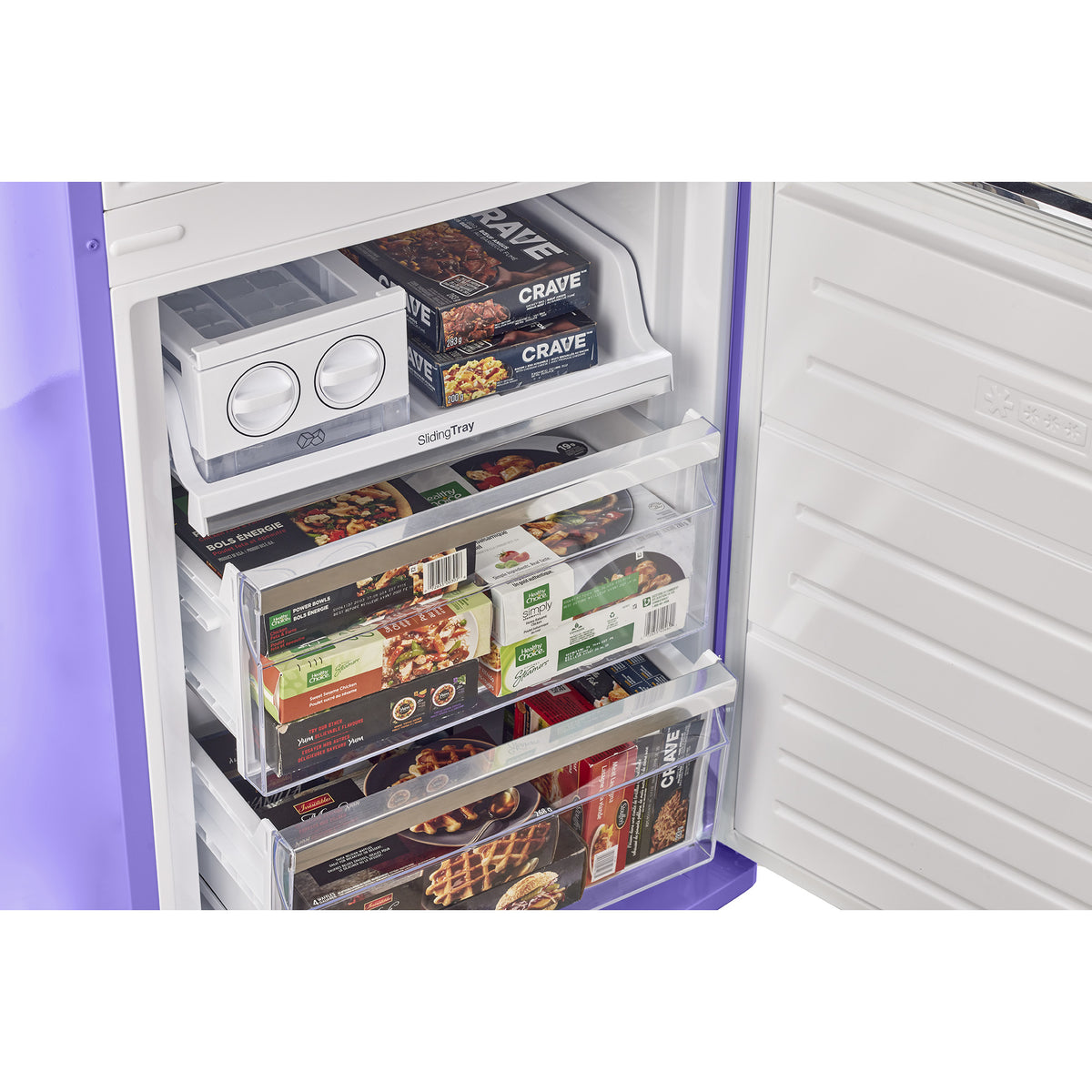 Classic Retro 12 cu.ft. Bottom Freezer Refrigerator in Violet