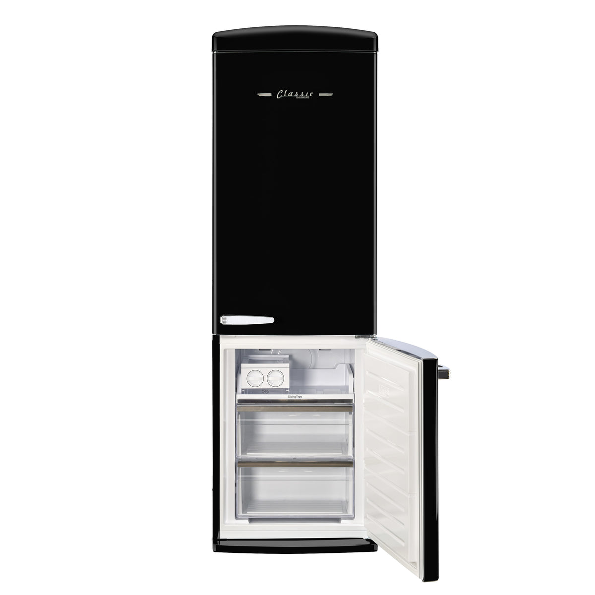 Classic Retro 12 cu. ft. Bottom Freezer Refrigerator in Midnight Black