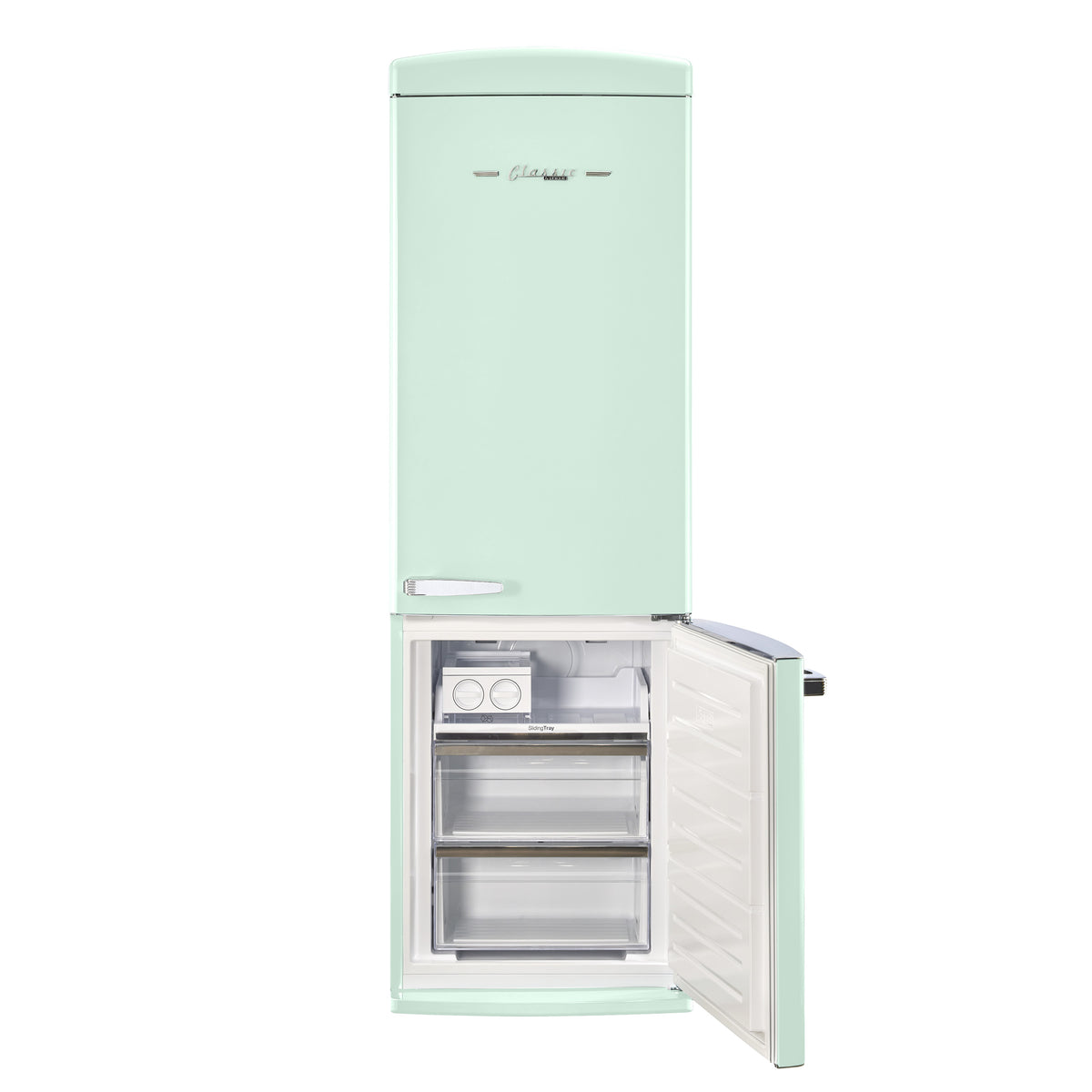 Classic Retro 12 cu. ft.  Bottom Freezer Refrigerator in Summer Mint Green