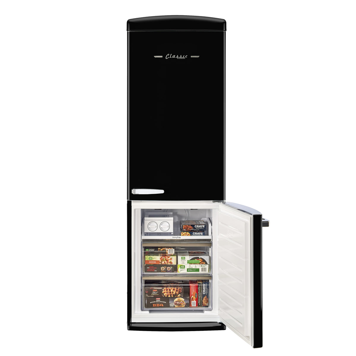 Classic Retro 12 cu. ft. Bottom Freezer Refrigerator in Midnight Black