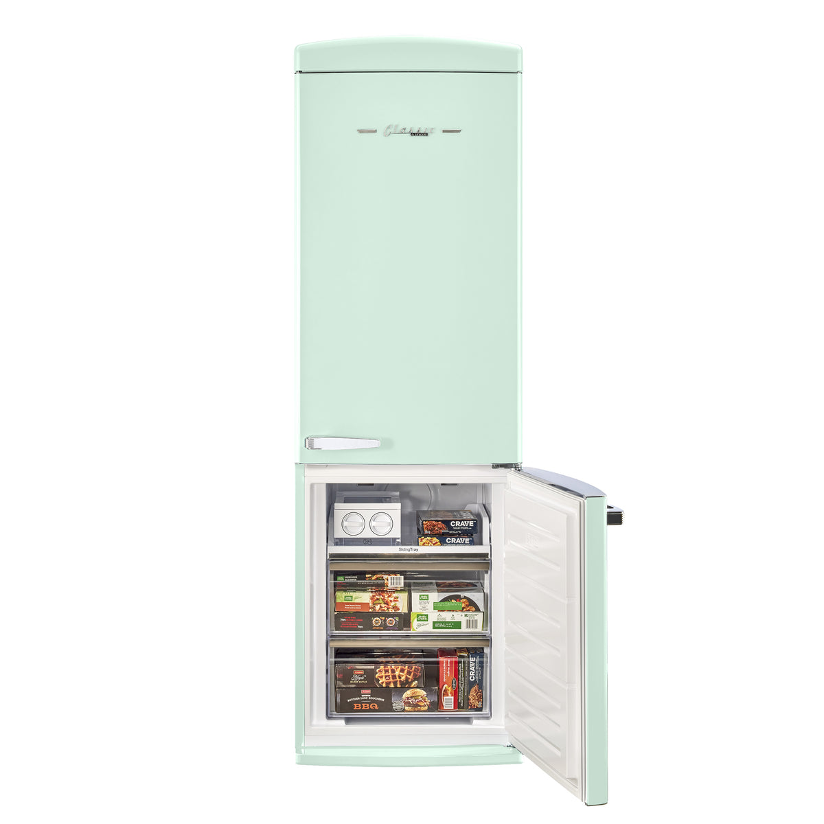 Classic Retro 12 cu. ft.  Bottom Freezer Refrigerator in Summer Mint Green