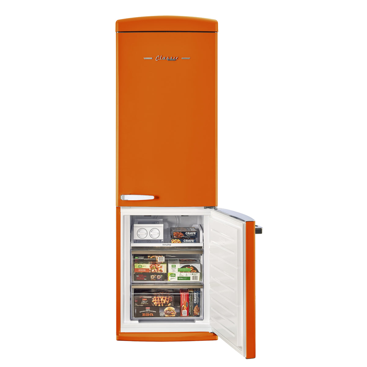 Classic Retro 12 cu. ft. Bottom Freezer Refrigerator in Creamsicle Orange