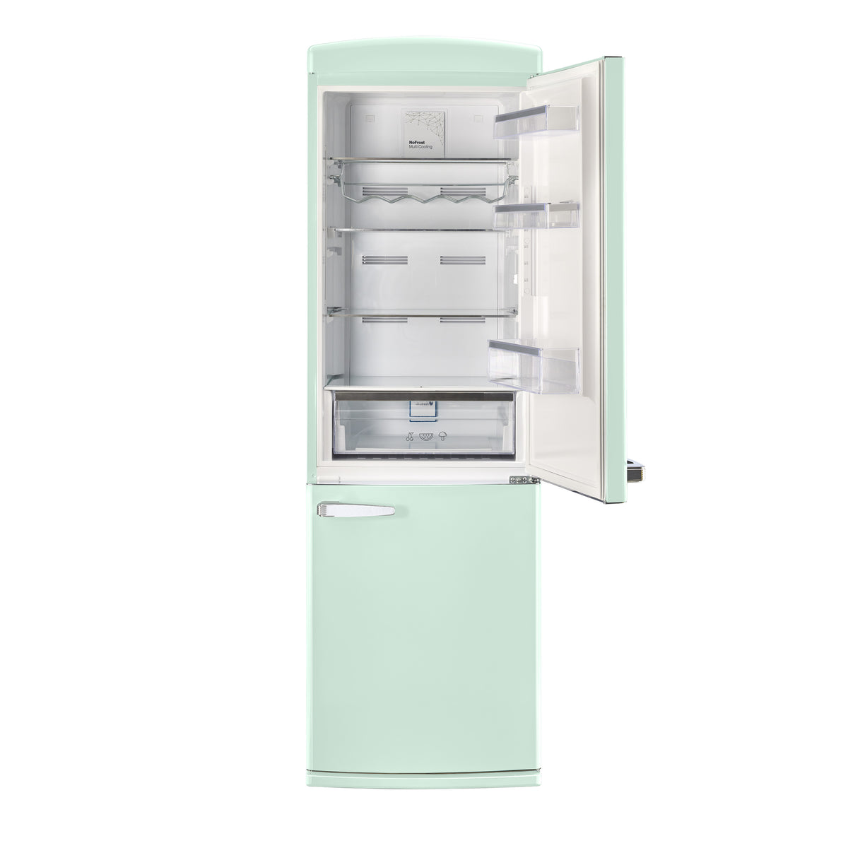 Classic Retro 12 cu. ft.  Bottom Freezer Refrigerator in Summer Mint Green