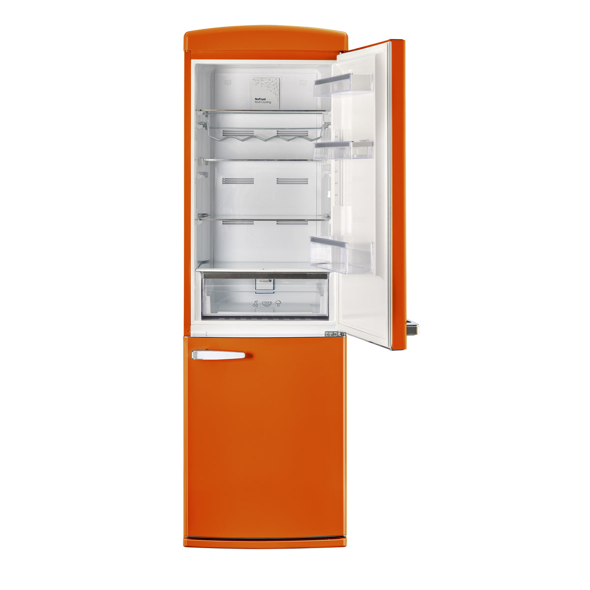 Classic Retro 12 cu. ft. Bottom Freezer Refrigerator in Creamsicle Orange