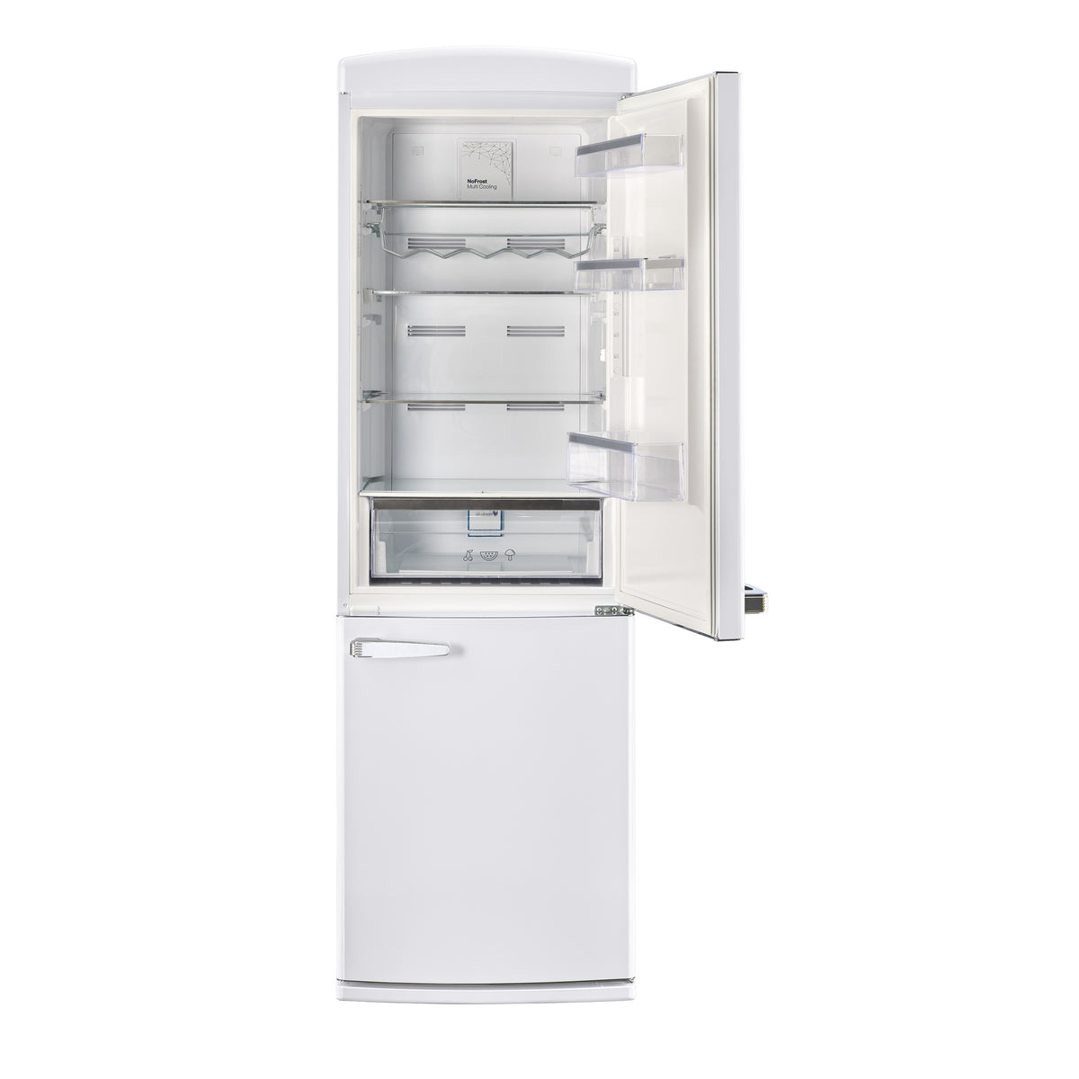 Réfrigérateur à congélateur inférieur sans givre ENERGY STAR Classic Rétro, 24 po, 11,7 pi3, blanc