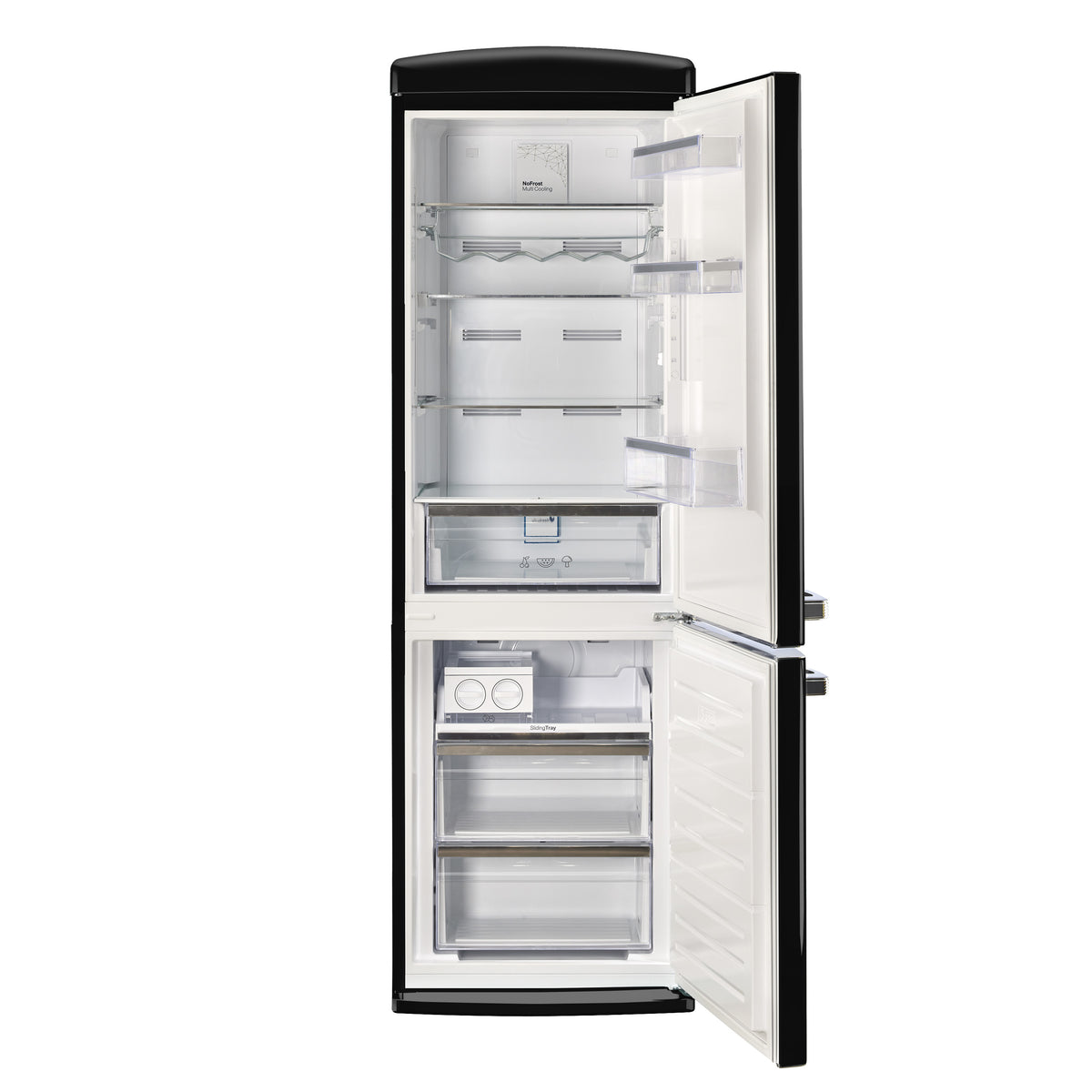 Classic Retro 12 cu. ft. Bottom Freezer Refrigerator in Midnight Black