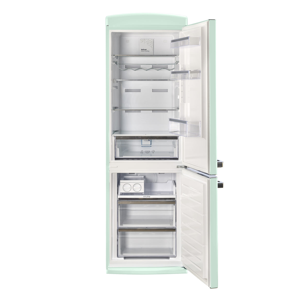 Classic Retro 12 cu. ft.  Bottom Freezer Refrigerator in Summer Mint Green