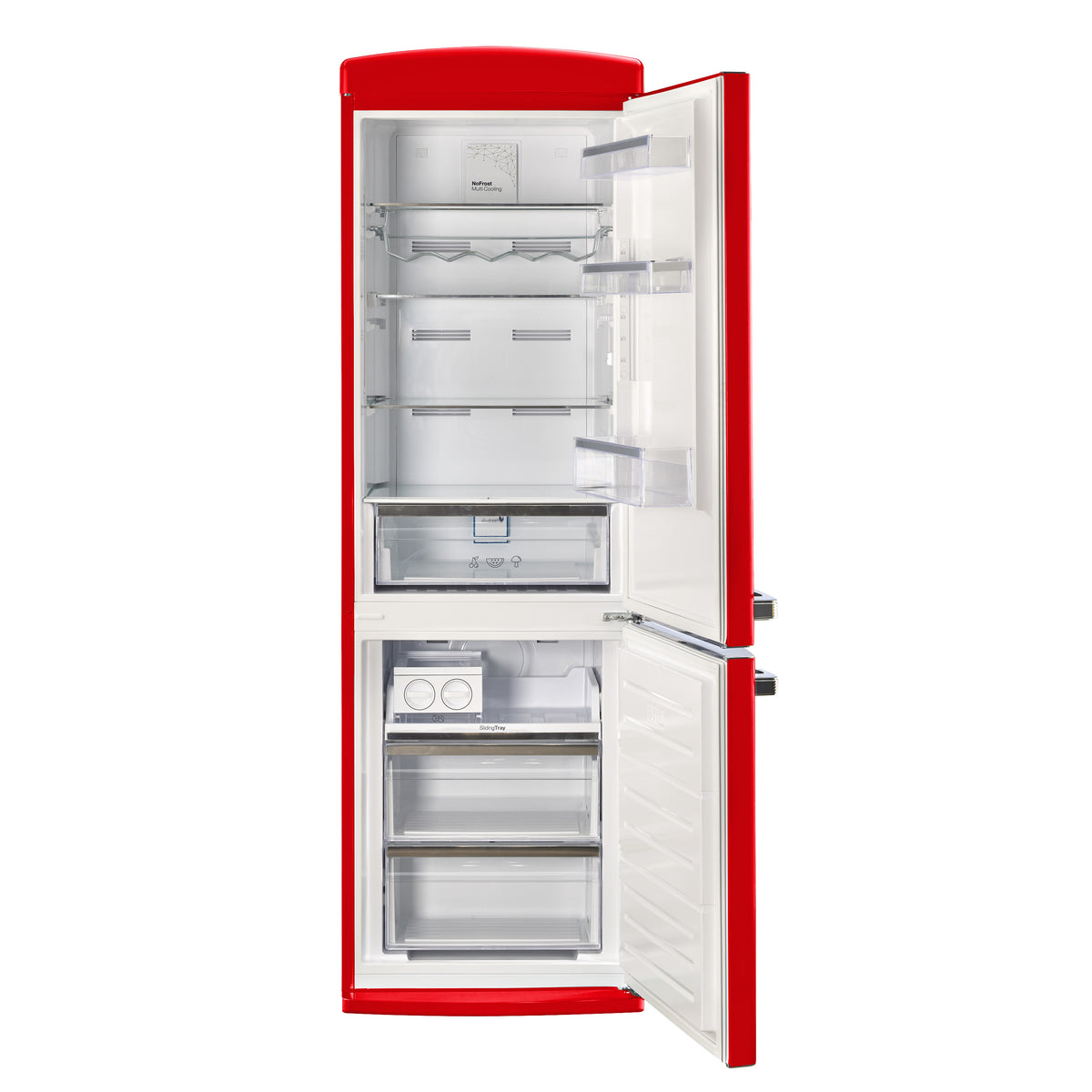 Classic Retro 12 cu. ft. Bottom Freezer Refrigerator in Candy Apple Red