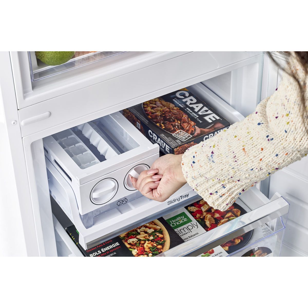 Réfrigérateur à congélateur inférieur sans givre ENERGY STAR Classic Rétro, 24 po, 11,7 pi3, blanc