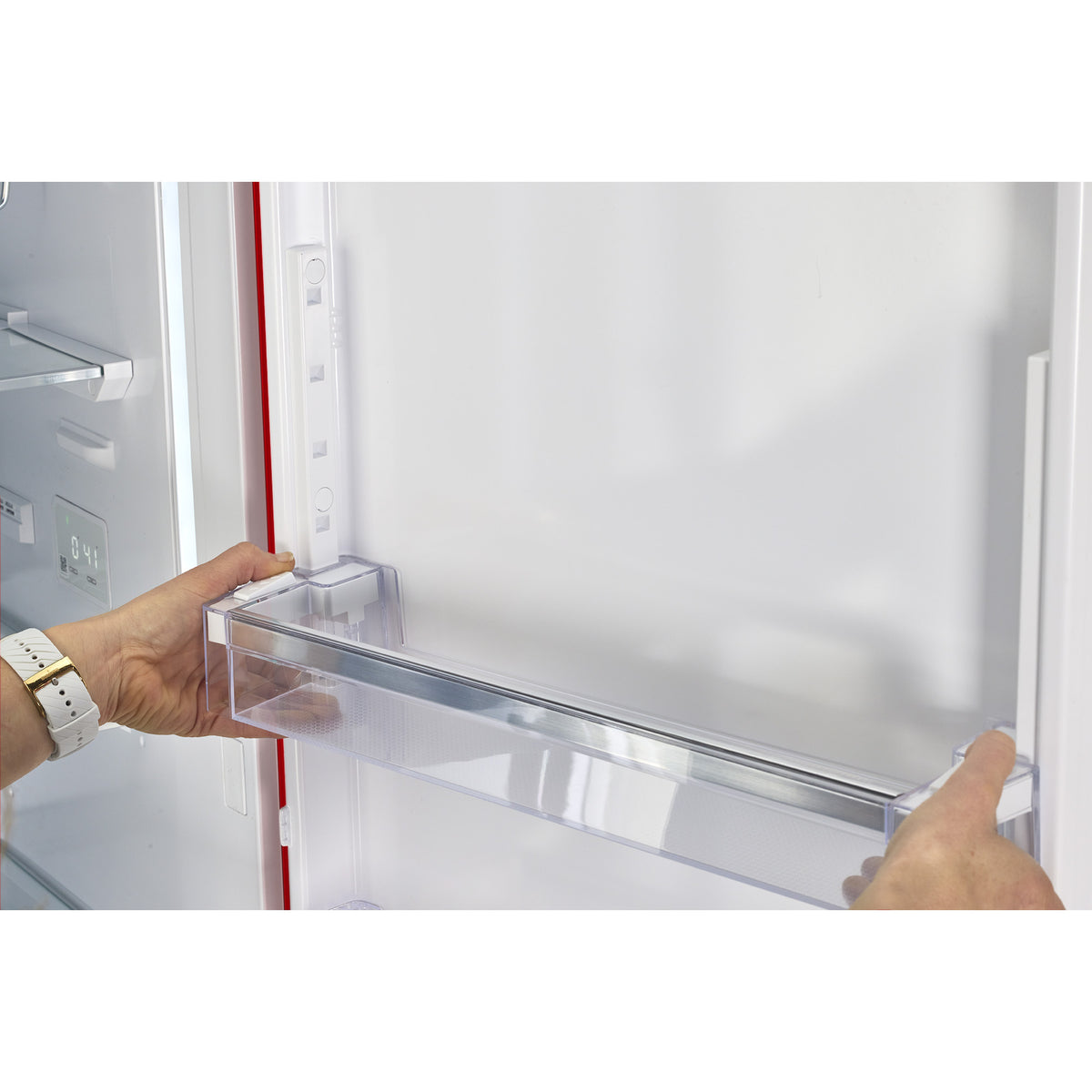 Classic Retro 12 cu. ft. Bottom Freezer Refrigerator in Candy Apple Red