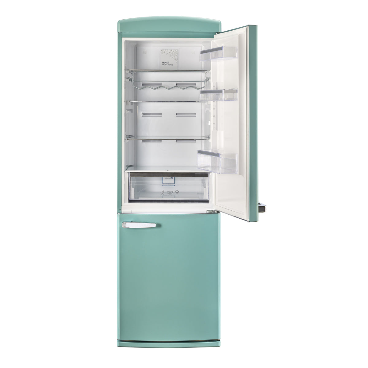Réfrigérateur à congélateur inférieur sans givre ENERGY STAR Classic Rétro, 24 po, 11,7 pi3, turquoise