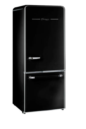Réfrigérateur électrique à congélateur dans le bas de 18 pi³ - Noir nuit