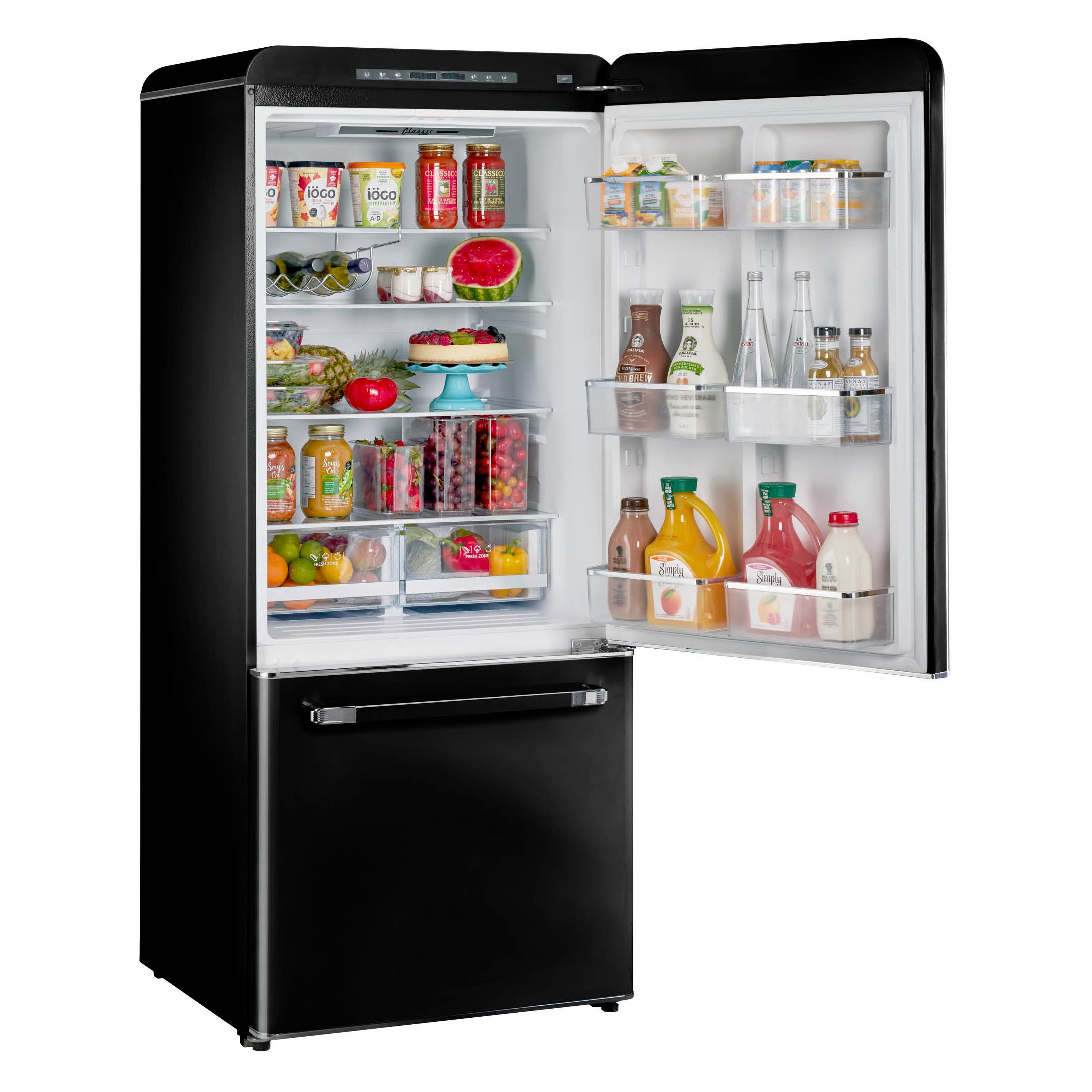 Classic Retro 30 in 17.7 cu. ft. Frost Free Retro Bottom Freezer