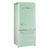 Classic Retro 30 in 17.7 cu. ft. Frost Free Retro Bottom Freezer Refrigerator in Summer Mint Green, ENERGY STAR