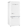 Classic Retro 30 in 17.7 cu. ft. Frost Free Retro Bottom Freezer Refrigerator in Marshmallow White, ENERGY STAR