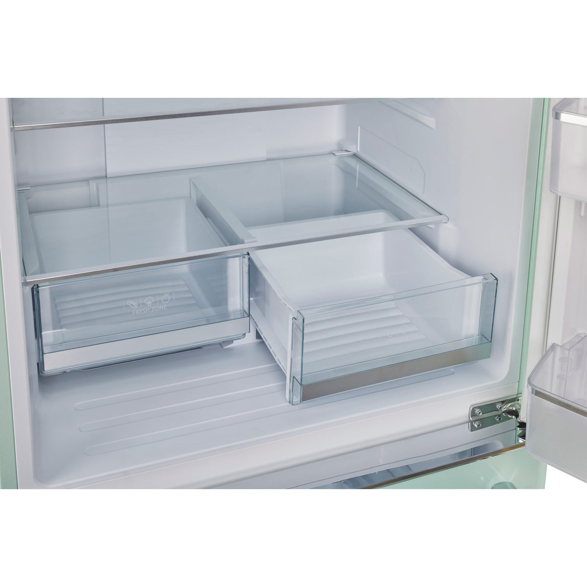 Classic Retro 30 in 17.7 cu. ft. Frost Free Retro Bottom Freezer Refrigerator in Summer Mint Green, ENERGY STAR