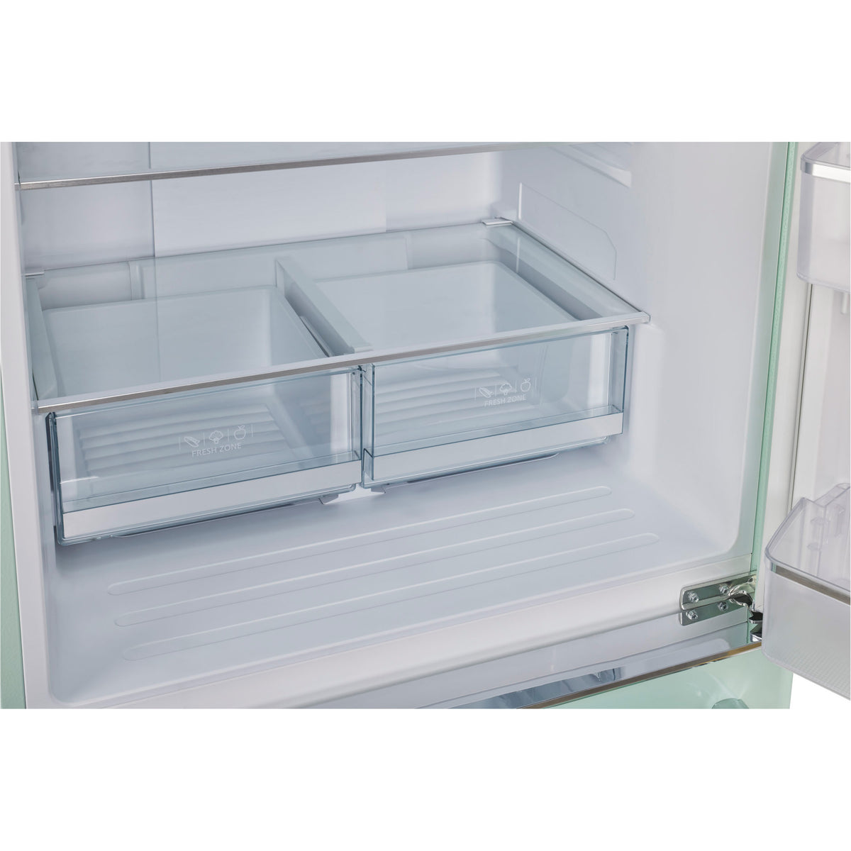Classic Retro 30 in 17.7 cu. ft. Frost Free Retro Bottom Freezer Refrigerator in Summer Mint Green, ENERGY STAR