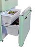 Classic Retro 30 in 17.7 cu. ft. Frost Free Retro Bottom Freezer Refrigerator in Summer Mint Green, ENERGY STAR