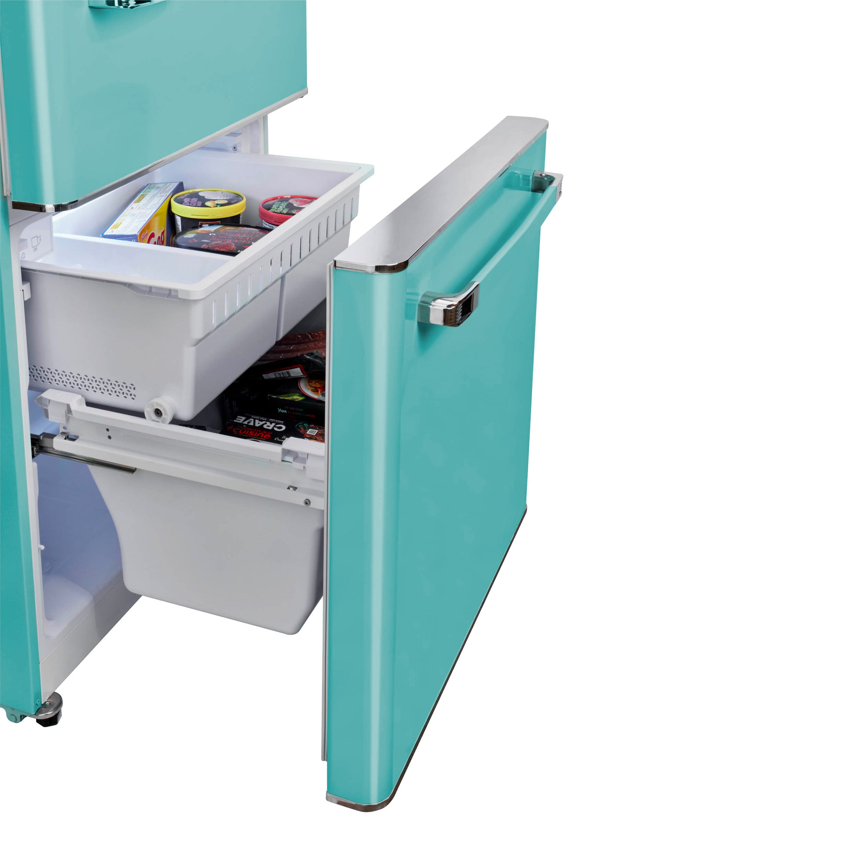 Classic Retro 30 in 17.7 cu. ft. Frost Free Retro Bottom Freezer