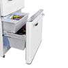 Classic Retro 30 in 17.7 cu. ft. Frost Free Retro Bottom Freezer Refrigerator in Marshmallow White, ENERGY STAR