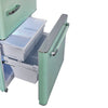 Classic Retro 30 in 17.7 cu. ft. Frost Free Retro Bottom Freezer Refrigerator in Summer Mint Green, ENERGY STAR