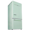 Classic Retro 30 in 17.7 cu. ft. Frost Free Retro Bottom Freezer Refrigerator in Summer Mint Green, ENERGY STAR
