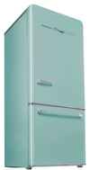 Unique 510Litre Ocean Mist Turquoise Bottom Mount Refrigerator