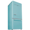 Classic Retro 30 in 17.7 cu. ft. Frost Free Retro Bottom Freezer Refrigerator in Ocean Mist Turquoise, ENERGY STAR