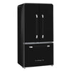 Classic Retro 36-inch 21.4 cu. ft. Frost Free French Door Counter Depth Refrigerator with Built-In Ice Maker in Midnight Black, ENERGY STAR®